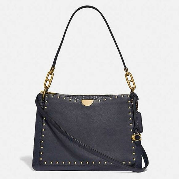 Coach Dreamer Shoulder Bag With Rivets - Picture 1 of 12